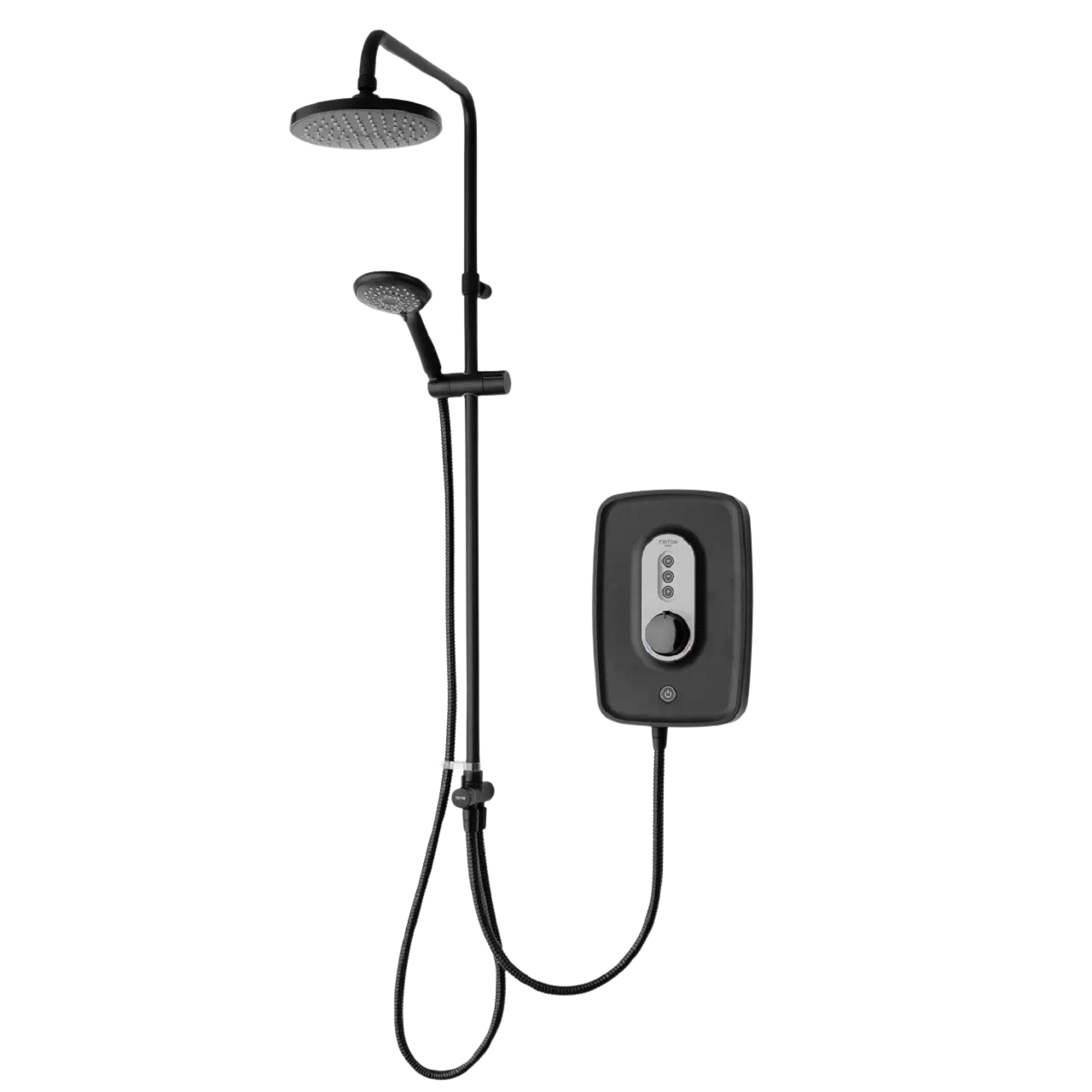 Electric shower with fixed head and handset